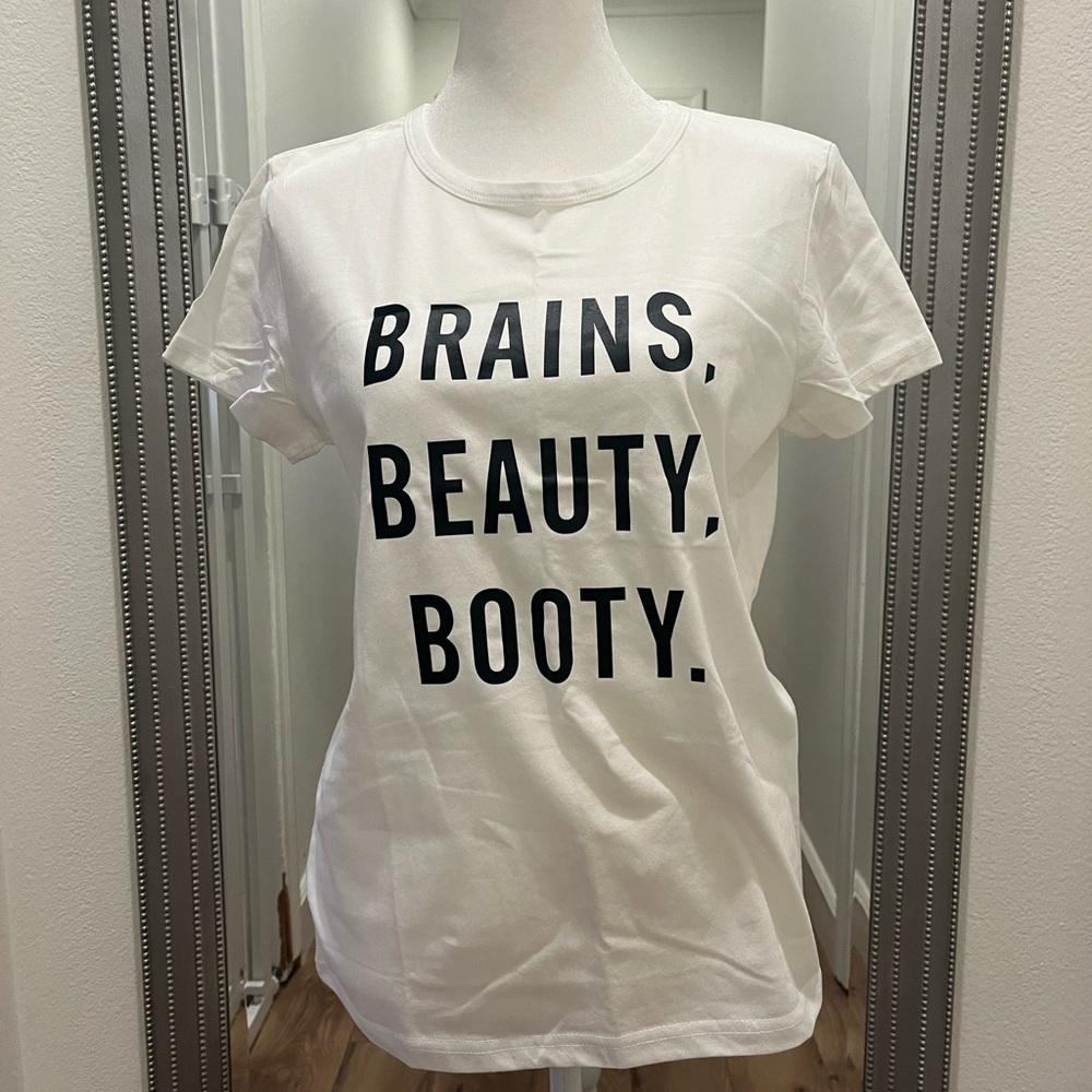 White Graphic Tee NWOT